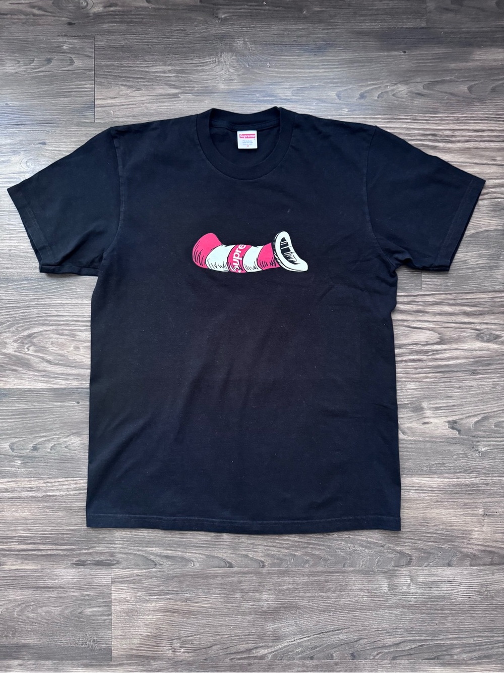 Supreme Cat in the Hat Tee Black